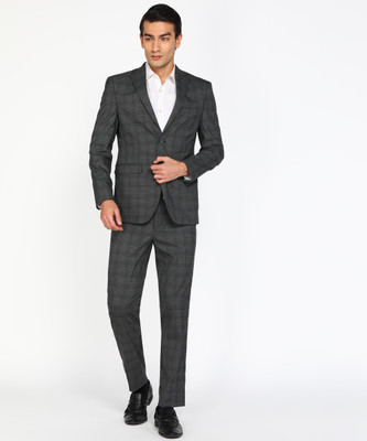 PETER ENGLAND Single Breasted Checkered Men Suit