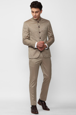 PETER ENGLAND Single Breasted - 5 button Printed Men Suit