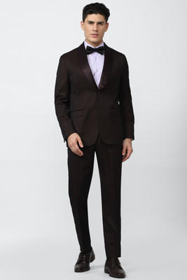 VAN HEUSEN Single Breasted - 2 button Self Design Men Suit