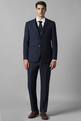 LOUIS PHILIPPE Three Piece Suit Checkered Men Suit