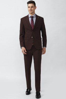 PETER ENGLAND Single Breasted - 2 button Solid Men Suit