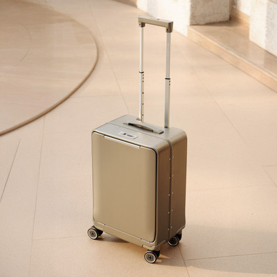 SWISS MILITARY THAMES Front-Loaded Hard-Sided Trolley Bag with Laptop Compartment Cabin Suitcase 8 Wheels - 20 inch