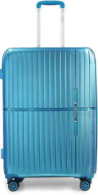 ALLER STALLION Premium PP Hard Luggage - Cyan - Medium Size 25 Inch Expandable  Check-in Suitcase 8 Wheels - 25 inch