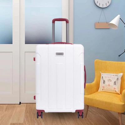 Luggero CANDY Light-Weight & Durable Polycarbonate OFF White Hard Luggage Cabin & Check-in Set 8 Wheels - 24 inch