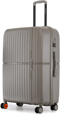 NASHER MILES Springfield Hard-Sided Polypropylene Check-in Luggage Champagne 75cm Trolley Bag Check-in Suitcase 8 Wheels - 28 inch