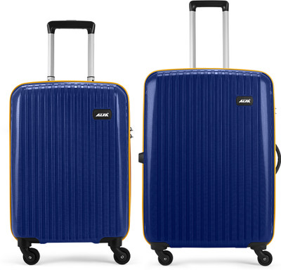 ALFA by VIP Excel S+M Suitcase Polypropylene | Trolley Bag With Combination Lock Cabin & Check-in Set 4 Wheels - 26 Inch
