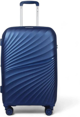 ALLER STALLION Stylish PP Hard Luggage - Blue - Medium Size 24 Inch Expandable  Check-in Suitcase 8 Wheels - 24 inch