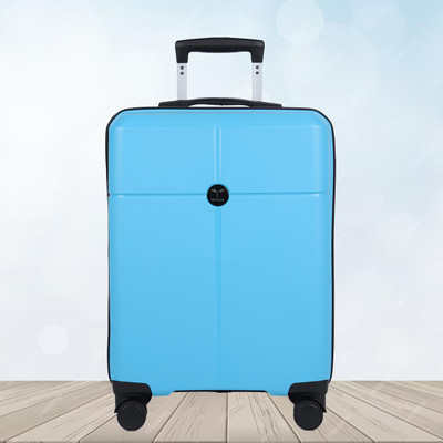 IMPULSE Small Cabin Suitcase (55 Cm) 8 Wheels – Hard Sided PP 4 Wheel Spinner, Unbreakable Trolley Bag With Combi Lock – Blue For Rs. 999 @ 67 %