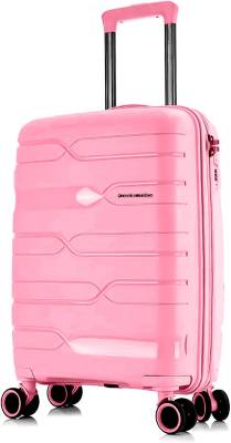 NASHER MILES Paris Hard-sided Polypropylene Cabin Luggage Pink 55cm Trolley bag Cabin Suitcase - 20 inch