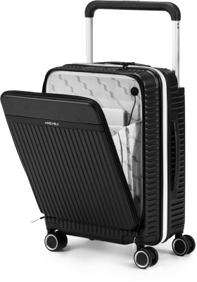 Assembly Polycarbonate Trolley Luggage Bag (45L) with Wide Handle Trolley and USB Port Cabin Suitcase 8 Wheels - 20 inch