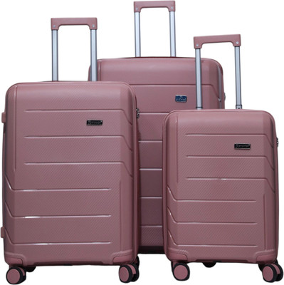 STONNOR (55, 65 & 75 cm) Unbreakable Polypropylene 8 Wheel Spinners, with Tsa LoCK Cabin & Check-in Set 8 Wheels - 28 inch