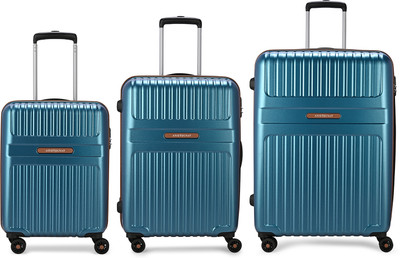ARISTOCRAT Atlas Set of 3 Trolley Bag 55, 66 & 77cm | Hard Luggage | Combination Lock Cabin & Check-in Set 8 Wheels - 30 Inch