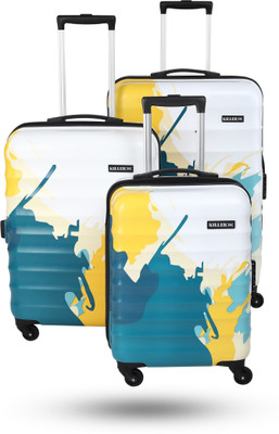 KILLER SPLASHPRINTED Combo set (30 Inch+ 26 Inch+ 22 Inch) Cabin & Check-in Set 4 Wheels - 30 Inch