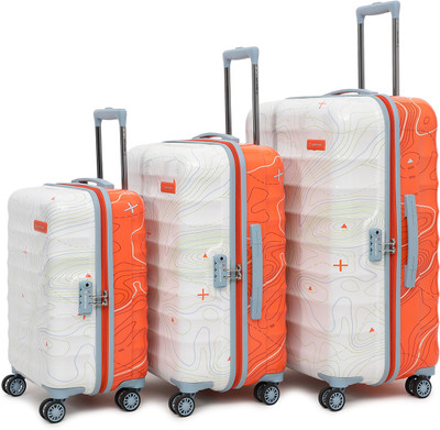 Uppercase Topo Hard Trolley Luggage Set of 3 (S+M+L), TSA Lock Dual Cabin & Check-in Set 8 Wheels - 30 inch