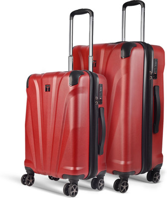 Timus Leolite Expandable Premium Polycarbonate Small & Medium Suitcase Combo(58,68cm) Expandable  Cabin & Check-in Set 8 Wheels - 24 inch