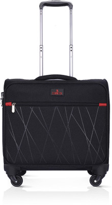 The CLOWNFISH Lock n Roll' Luggage Polyester Soft Case Four Wheel 15.6 inch laptop trolley Cabin Suitcase 4 Wheels - 18 inch
