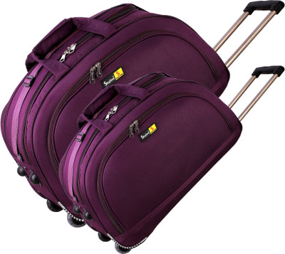 SKYLINE (Expandable) Combo Of 2 Travel Duffel Bags With Wheels, 20 & 24 Inches, 50 L & 70 L Duffel With Wheels (Strolley)