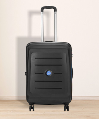 VIP CORSA STROLLY 66 360 JET BLACK Expandable  Check-in Suitcase 8 Wheels - 26 Inch