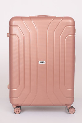 Msq Enterprises Textured Hard-Side Medium Check-in Suitcase 4 Wheels - 24 inch