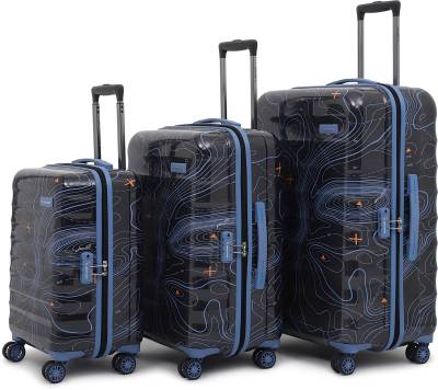 Blue Hard Travel Suitcase  cabin trolley bags - uppercase