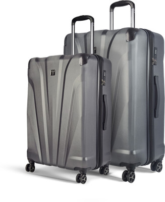 Timus Leolite Expandable Premium Polycarbonate Medium & Large Suitcase Combo(68,78cm) Expandable  Check-in Suitcase 8 Wheels - 28 inch