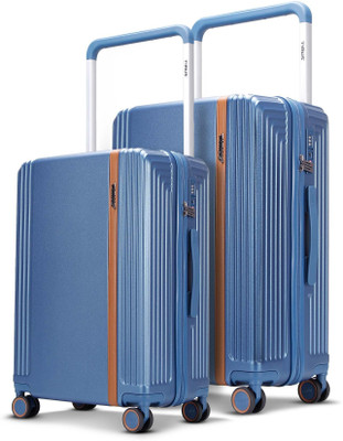 Timus Starlite Premium Wide Handle Polycarbonate Trolley Bag Combo 68,78cm | TSA Lock Check-in Suitcase 8 Wheels - 28 inch