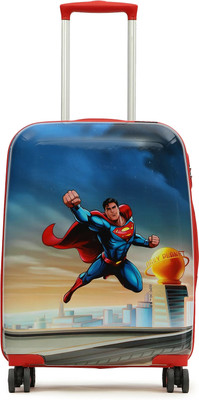 YAYAVAR SUPERMAN OFFICIAL MERCHANDISE KIDS TROLLEY (5 Years International Warranty) Check-in Suitcase 8 Wheels - 24 inch