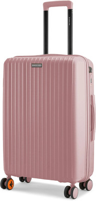 NASHER MILES Pondicherry Hardside Polypropylene Rose Gold Trolley Check-in Suitcase 8 Wheels - 24 inch