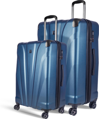 Timus Leolite Expandable Premium Polycarbonate Medium & Large Suitcase Combo(68,78cm) Expandable  Check-in Suitcase 8 Wheels - 28 inch