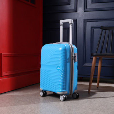 JACY LONDON Hard Sided ABS and PP 4 Wheel Spinners, Expandable Bag with Combi Lock Cabin Suitcase 8 Wheels - 22 inch