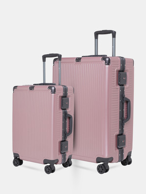 SWISS MILITARY Kinetic Set of 2 (55 cm + 65 cm) Premium Hard Trolley Bag Capacity 76 LTR Cabin & Check-in Set 8 Wheels - 24 inch