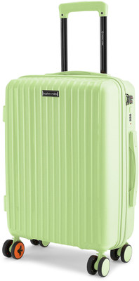NASHER MILES Pondicherry Hardside Polypropylene Lime Yellow Trolley Cabin Suitcase 8 Wheels - 20 inch