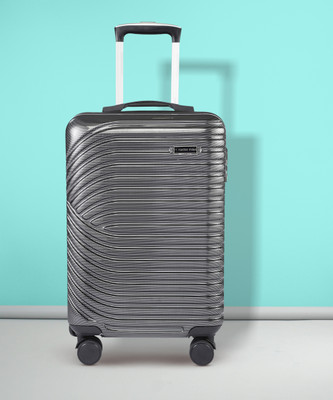 NASHER MILES Small Cabin Suitcase (55 Cm) – Jaisalmer Hard-Sided Polycarbonate Cabin Charcoal Grey 55cm Trolley Bag – Grey For Rs. 1999 @ 67 %
