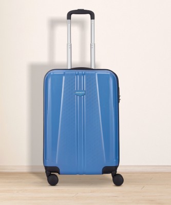 ARISTOCRAT Small Cabin Suitcase (55 Cm) 8 Wheels – Invictus 55 – Hardbody Trolley Bag Ocean Blue – Blue For Rs. 1079 @ 84 %