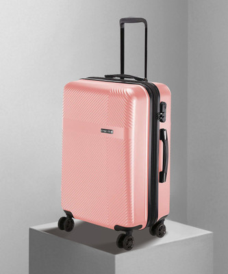 NASHER MILES Fifth Avenue Expander Hard-Side Polycarbonate Check-in Luggage Bag Rose Gold 28 Inch | 75CM Trolley Bag Expandable  Check-in Suitcase 4 Wheels - 28 inch