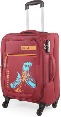 CITIZEN WANDER LUST RED SMALL 55 CM Expandable  Cabin Suitcase 4 Wheels - 22 inch