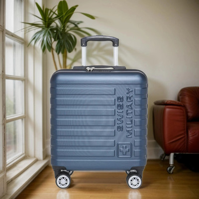 SWISS MILITARY Dapper Hard-Top Laptop Overnighter Luggage Trolley bag with TSA Lock Overnighter & Briefcase 8 Wheels - 18 inch