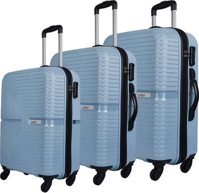 SAFARI ECLIPSE Set of 3 (Small 55cm | Medium 66cm | Large 75cm) 4W Cabin & Check-in Set 4 Wheels - 30 inch