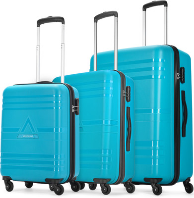 ARISTOCRAT Airstop 3P Set (Cabin+Medium+Large) - Trolley Bag Cabin & Check-in Set 4 Wheels - 29 Inch