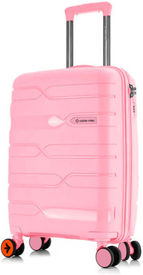 NASHER MILES Paris Hard-sided Polypropylene Cabin Luggage Pink 55cm Trolley bag Cabin Suitcase 8 Wheels - 20 inch