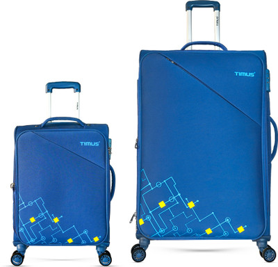 Timus Flash Plus Stylish Check-in Travel Combo Set 58 cm & 78 cm Trolley luggage. Expandable  Cabin & Check-in Set 8 Wheels - 27 inch