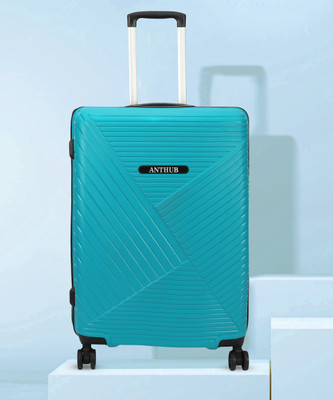 ANTHUB Hard Sided PP 4 Wheel Spinner, Unbreakable Bag with Combi Lock Cabin Suitcase 4 Wheels - 20 inch
