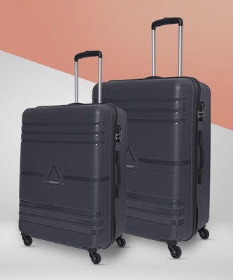 ARISTOCRAT Airstop 2P Set (Cabin+Medium) - Trolley Bag Cabin & Check-in Set 4 Wheels - 25 Inch