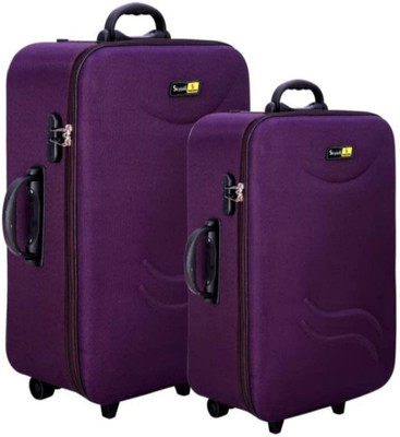 RKCOLLECTION Suitcase bag Soft Sided Luggage/Suitcase/Trolley Bag Cabin & Check-in Set 2 Wheels - 24 inch