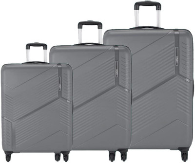 SAFARI Carter Hard 5 Years Warranty Set of 3 Suitcase Trolley Bags (55 & 67 & 76 cm) Cabin & Check-in Set 4 Wheels - 30 inch