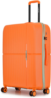 NASHER MILES Springfield Hard-Sided Polypropylene Check-in Luggage Orange 65cm Trolley Bag Check-in Suitcase 8 Wheels - 24 inch