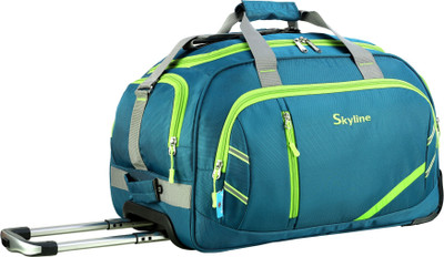 SKYLINE (Expandable) Expandable Luggage Travel Duffel Trolley Bag With 2 Wheels,70 L, Grey Duffel With Wheels (Strolley)