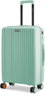 NASHER MILES Pondicherry Hardside Polypropylene Mint Green Trolley Check-in Suitcase 8 Wheels - 24 inch