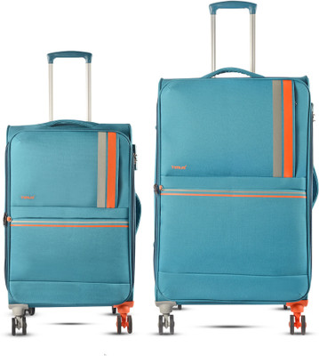 Timus Sportive 68cm 78cm Soft Luggage Trolley Bags Combo Set of 2 for Men and Women Expandable  Check-in Suitcase 8 Wheels - 28 inch