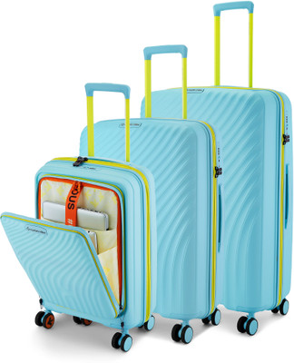 NASHER MILES Capri TSA Lock Hardside Polypropylene Luggage Set of 3 Trolley Bag for Travel Cabin & Check-in Set 8 Wheels - 28 inch